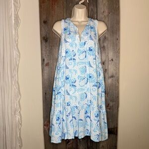 HiHo Tortula Calypso Tiered Batik Print Tunic Beach Dress size Small